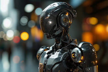 Fototapeta premium Robot portrait, creative