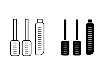 car pedal outline icon collection or set. clutch brake or accelerator pedal Thin vector line art
