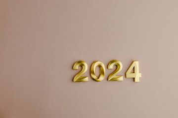 2024 text background. New year and business concept strategy.	
