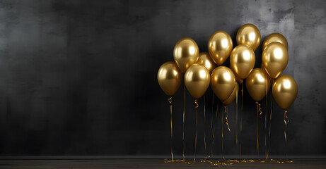 Golden Balloons with Luxe Feel
