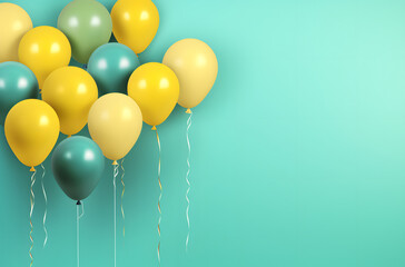 Colorful Array on Turquoise for Birthday Card