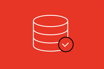 working database illustration in flat style design. Vector illustration.	