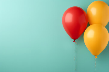 Colorful Array on Turquoise with Text Space