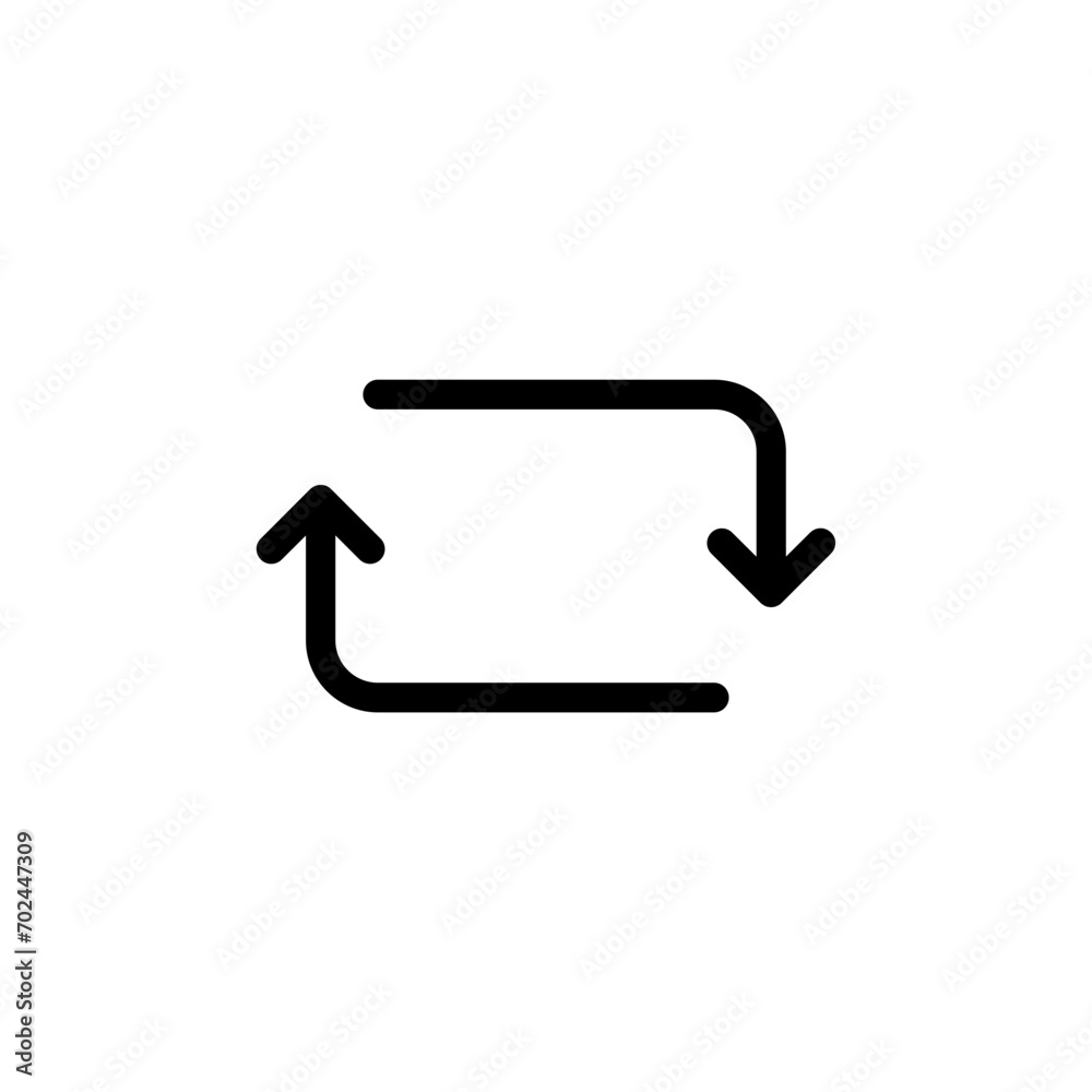 Aufkleber Refresh icon, repeat and reload arrow symbol convert button