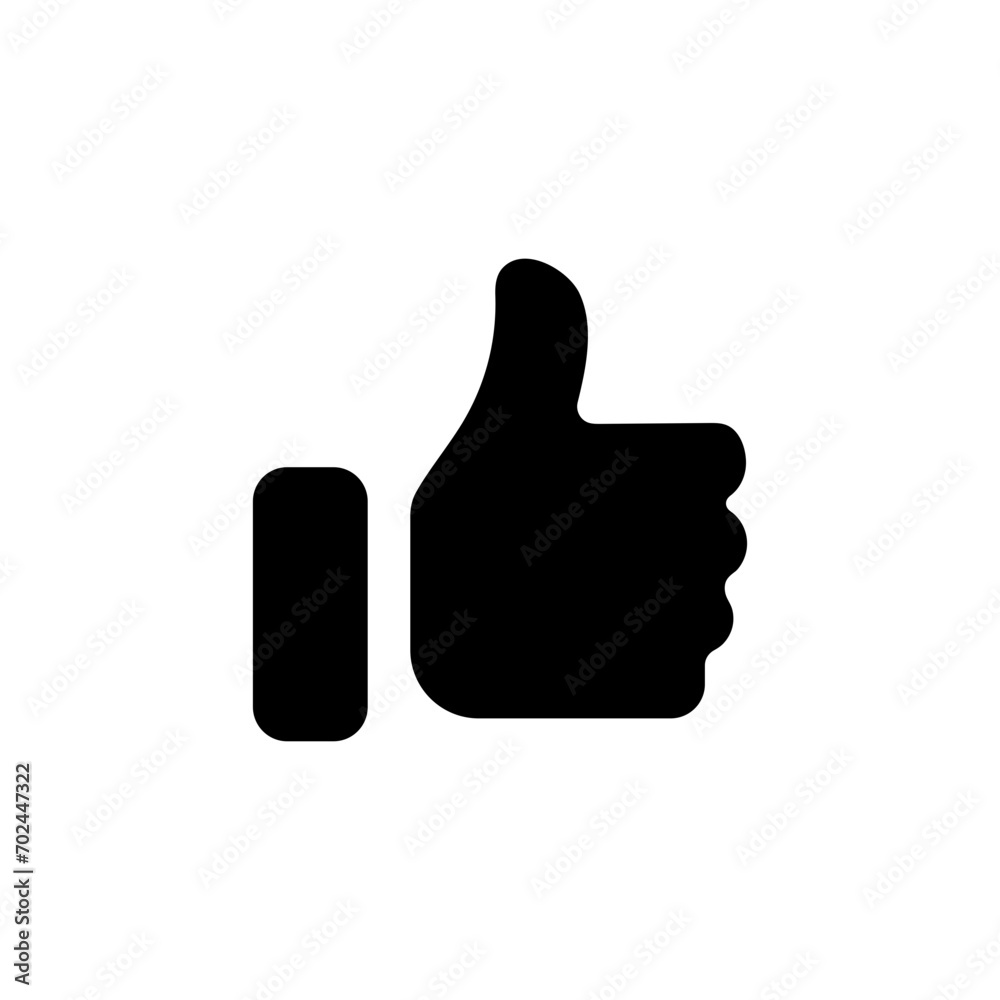 Aufkleber like icon button. thumb up icon sign. flat style. social media notification icons
