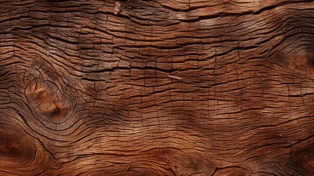 Old oak wooden board texture closeup background. Generate AI image