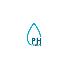 Neutral PH drop icon isolated on white background