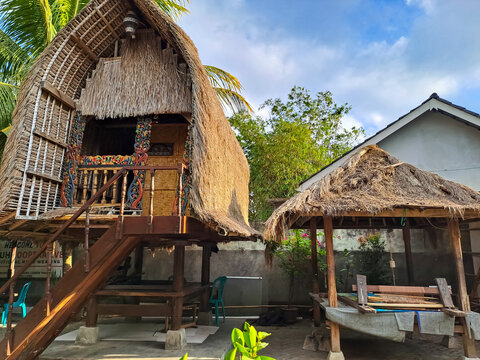 Traditional house of Sasak tribe in Sade village, Lombok island, Indonesia.