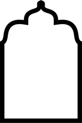 Islamic Arch Design Bold Line Outline Linear Black Stroke silhouettes Design pictogram symbol visual illustration