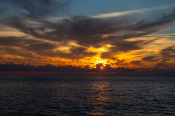 Sunset view in Gazipasa, Antalya, Turkey.
