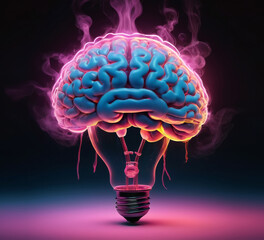 artificial brain in a light bulb