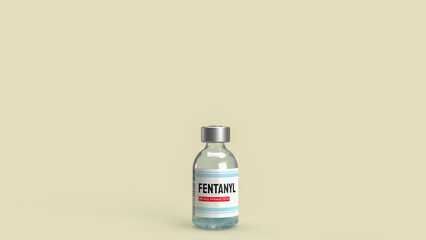 Obraz premium The fentanyl for medicine or drug concept 3d rendering.