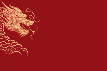 vector china dragon symbol logo label sticker