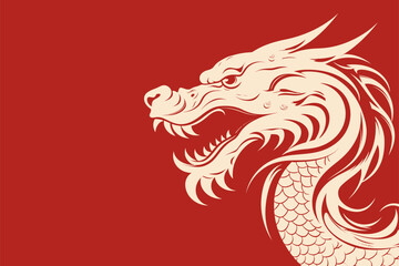 vector china dragon symbol logo label sticker