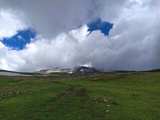 clouds over the mountain