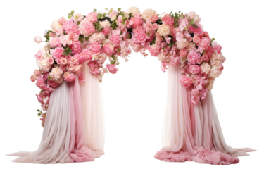 Beautiful wedding flower arch, cut out