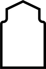 Islamic Arch Design Bold Line Outline Linear Black Stroke silhouettes Design pictogram symbol visual illustration