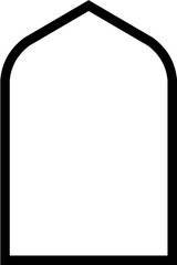 Islamic Arch Design Bold Line Outline Linear Black Stroke silhouettes Design pictogram symbol visual illustration
