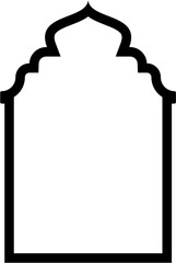 Islamic Arch Design Bold Line Outline Linear Black Stroke silhouettes Design pictogram symbol visual illustration
