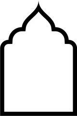 Islamic Arch Design Bold Line Outline Linear Black Stroke silhouettes Design pictogram symbol visual illustration
