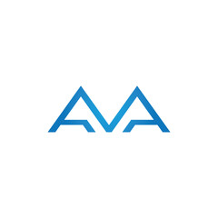 Vector letter AVA logo design with premium concept