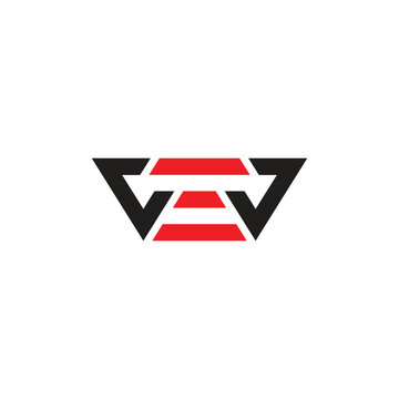 Vector VEV initial letters monogram logo design