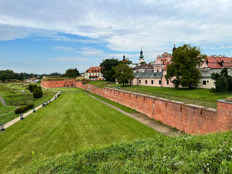 Defensive walls of Zamosc, an old town in eastern Poland