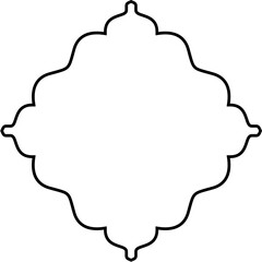 Islamic Amblem Design Thin Line Black stroke silhouettes Design pictogram symbol visual illustration