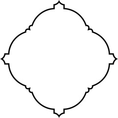 Islamic Amblem Design Thin Line Black stroke silhouettes Design pictogram symbol visual illustration