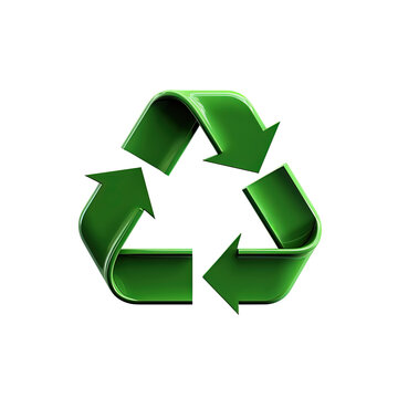 símbolo verde de reciclaje, sobre fondo transparente png