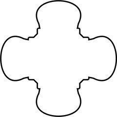 Obraz premium Islamic Amblem Design Thin Line Black stroke silhouettes Design pictogram symbol visual illustration