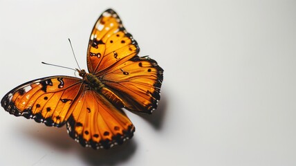 Fototapeta na wymiar Monarch butterfly on white background