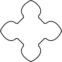 Islamic Amblem Design Thin Line Black stroke silhouettes Design pictogram symbol visual illustration