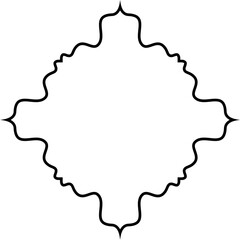 Islamic Amblem Design Thin Line Black stroke silhouettes Design pictogram symbol visual illustration