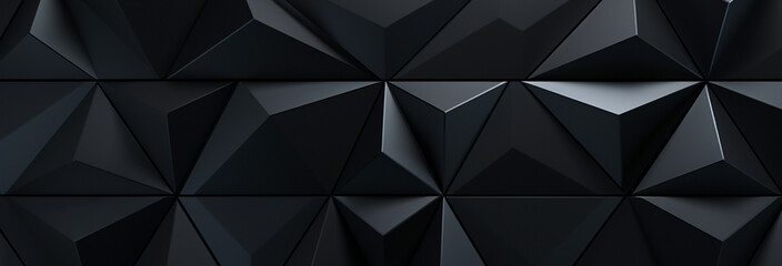 Obraz premium black abstract geometric background with polygons
