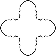 Islamic Amblem Design Thin Line Black stroke silhouettes Design pictogram symbol visual illustration