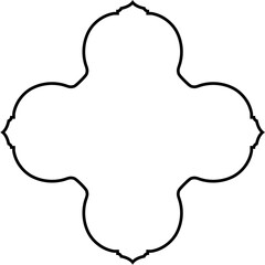 Islamic Amblem Design Thin Line Black stroke silhouettes Design pictogram symbol visual illustration