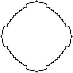 Islamic Amblem Design Thin Line Black stroke silhouettes Design pictogram symbol visual illustration