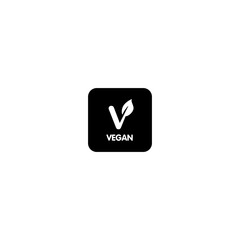 Vegan mark icon symbol vector