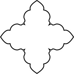 Islamic Amblem Design Thin Line Black stroke silhouettes Design pictogram symbol visual illustration