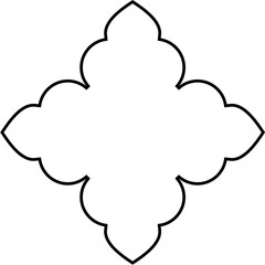 Islamic Amblem Design Thin Line Black stroke silhouettes Design pictogram symbol visual illustration