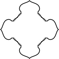 Islamic Amblem Design Thin Line Black stroke silhouettes Design pictogram symbol visual illustration