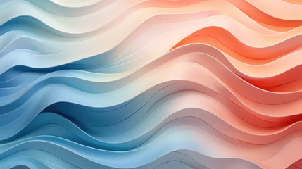 Foto op Canvas Metallic plastic 3d rendered wavy wallpaper abstract background banner ai generated © stocker