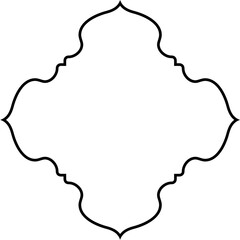 Fototapeta na wymiar Islamic Amblem Design Thin Line Black stroke silhouettes Design pictogram symbol visual illustration