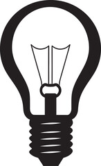 Elegant Design Black Bulb Vector Logo Emblematic Design Crafting Brilliance Black Bulb Vector Logo Creation
