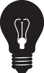 Glowing Perspectives Black Bulb Vector Logo Symbol Elegant Luminescence Black Bulb Vector Logo Emblematic Design