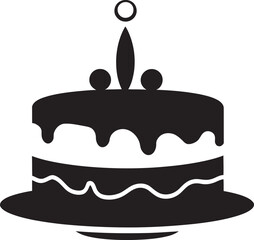 Evoke Radiant Shadows Black Cake Iconic Mark Crafting Innovation Black Cake Vector Artistry