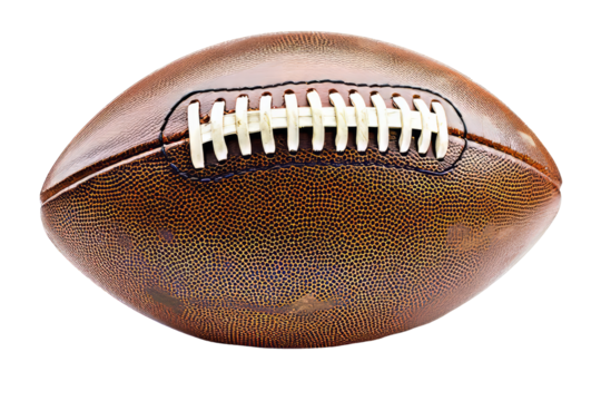 American football made of leather, cut out - stock png. - Powered by Adobe