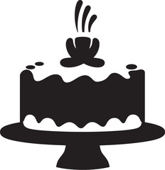 Layered Luxury Black Cake Iconic Concept Artisanal Delights Black Cake Emblematic Symbol