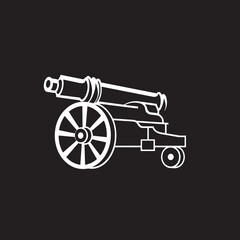 Sophisticated Impact Black Cannon Iconic Symbolism Black Cannon Vector Logo Precision Refined